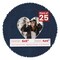 Navy Suede Mat Board for 6x6 Frames - Heart Opening for 4x4 Photos